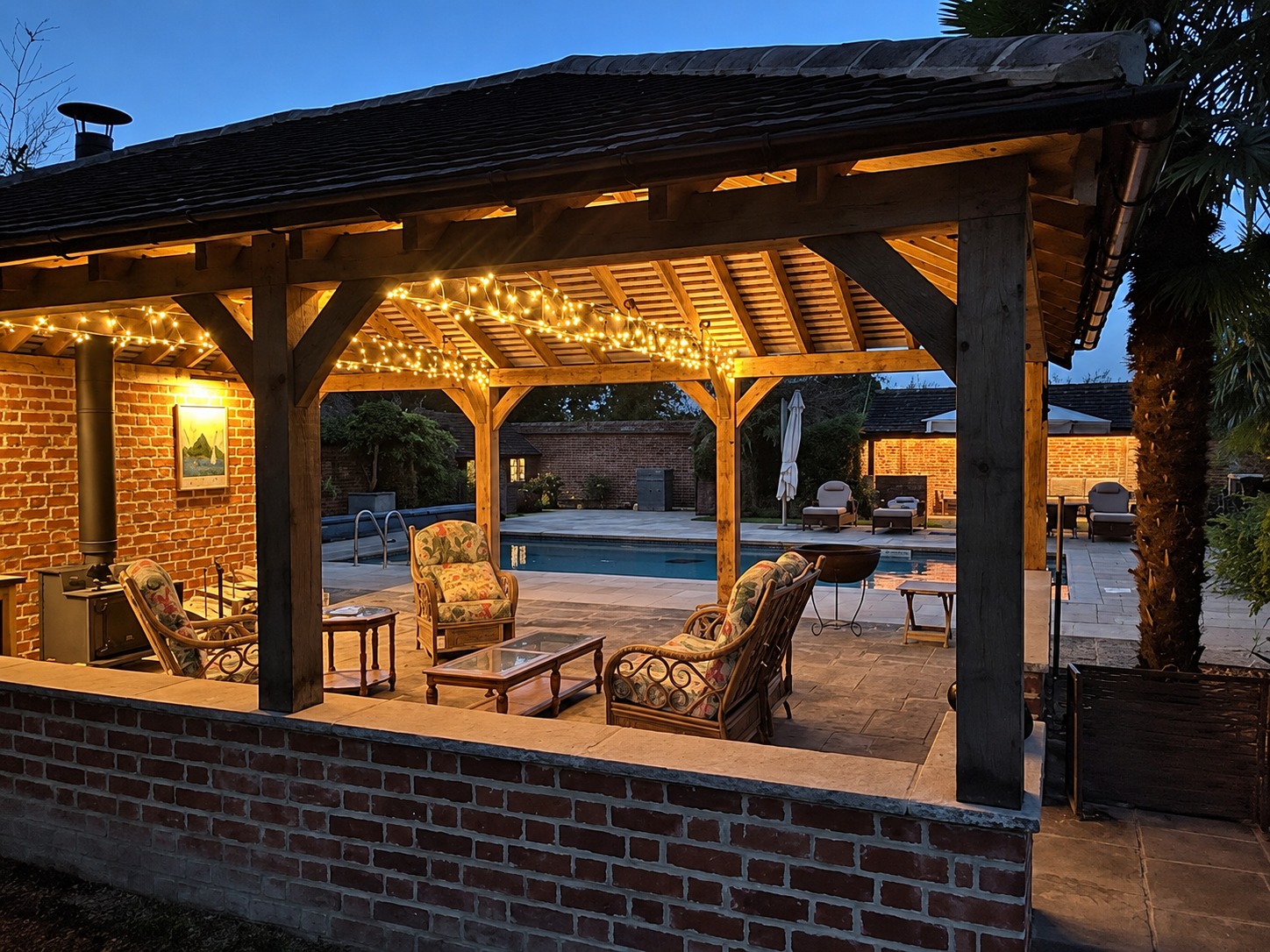 Traditional pool barn — completed building work